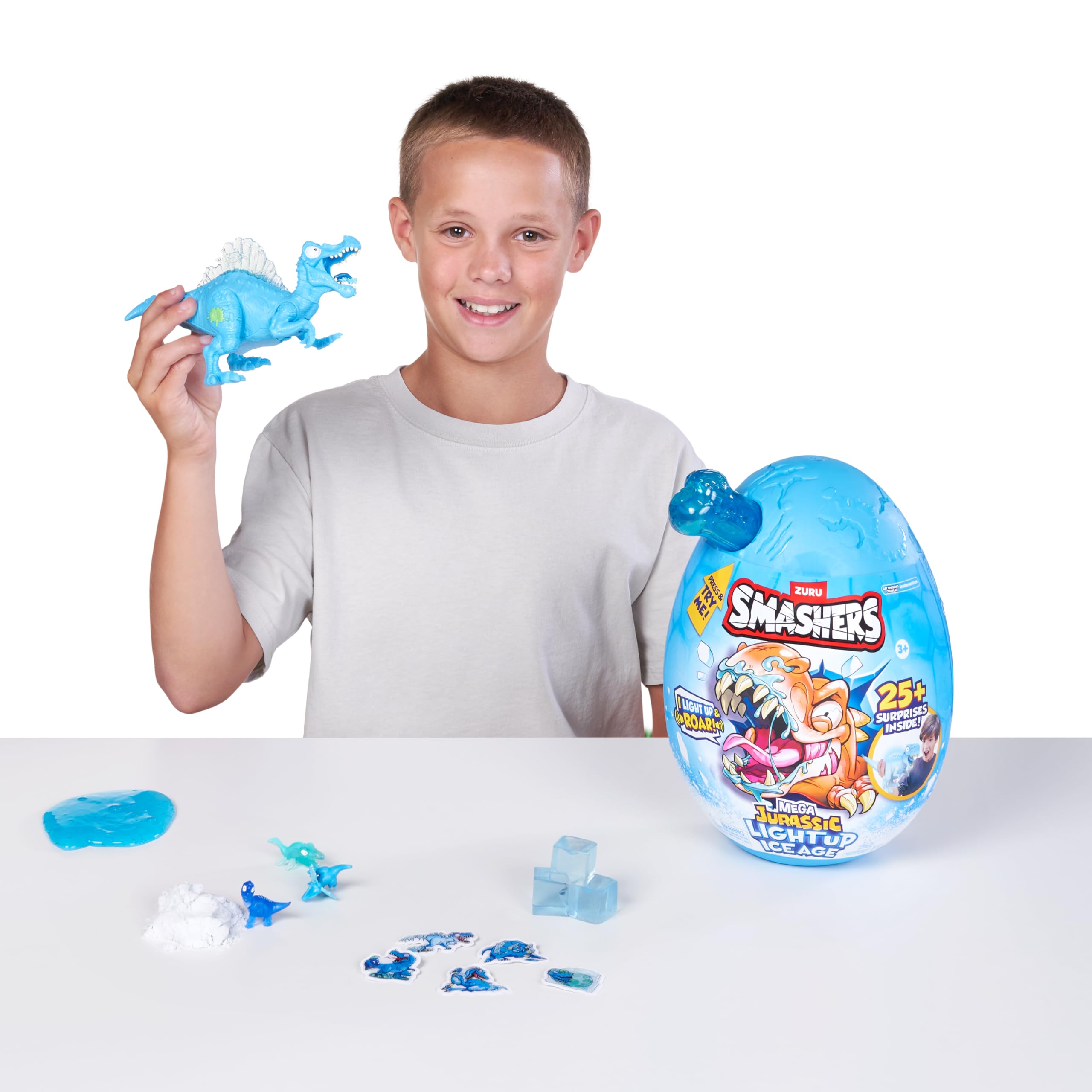 Smashers Mega Jurassic Light Up Ice Age (Spinosaurus) de ZURU