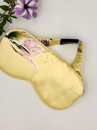 ICON SILK%100 SAF İPEK UYKU MASKESİ GÖZ BANDI (GÜN IŞIĞI) SEYAHAT VE GÜNLÜK KULLANIM İÇİN (Gün Işığı)