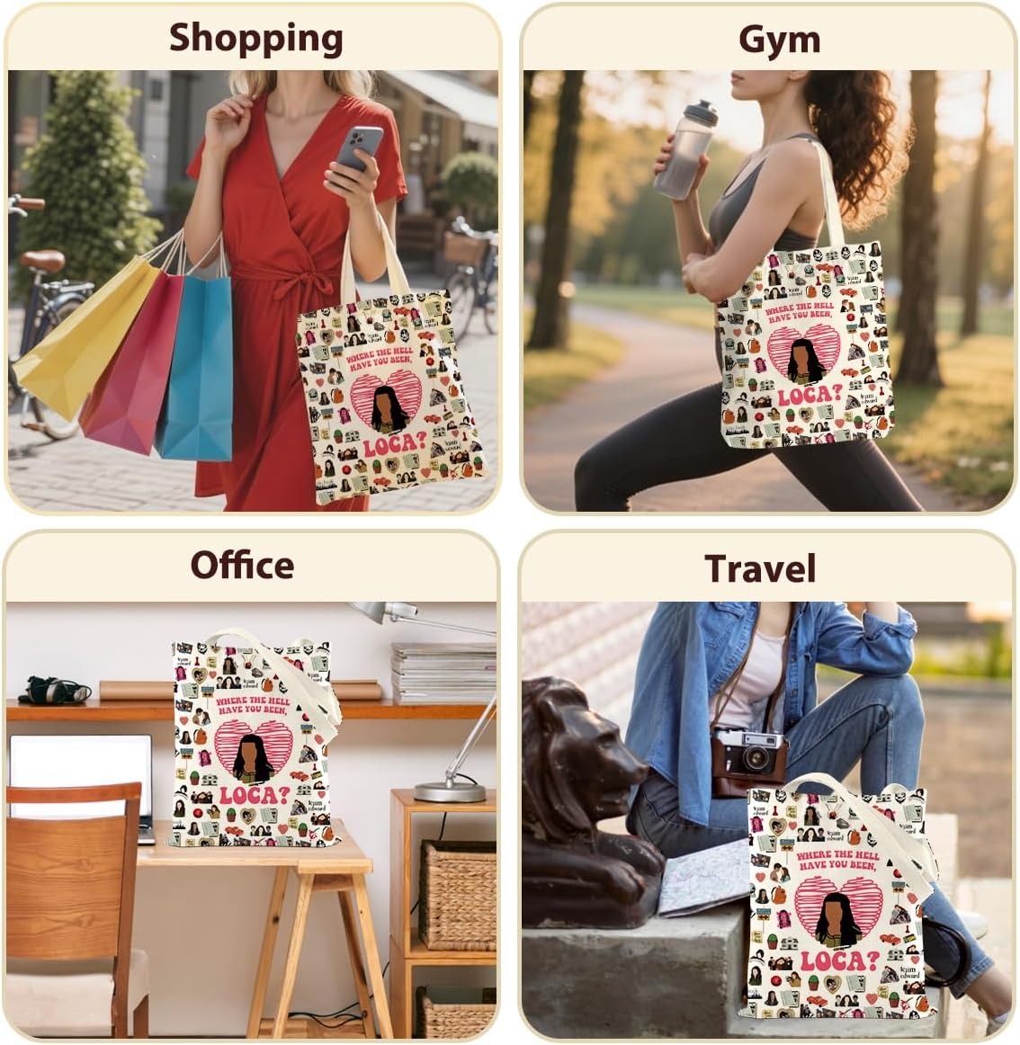 LONGXIN Twilight Merch, Tote Bag for Women, Movie Inspired Gifts Fans, Reusable Canvas Cute Shoulder Bag for Shopping, Grocery, Work, Book - Image 5