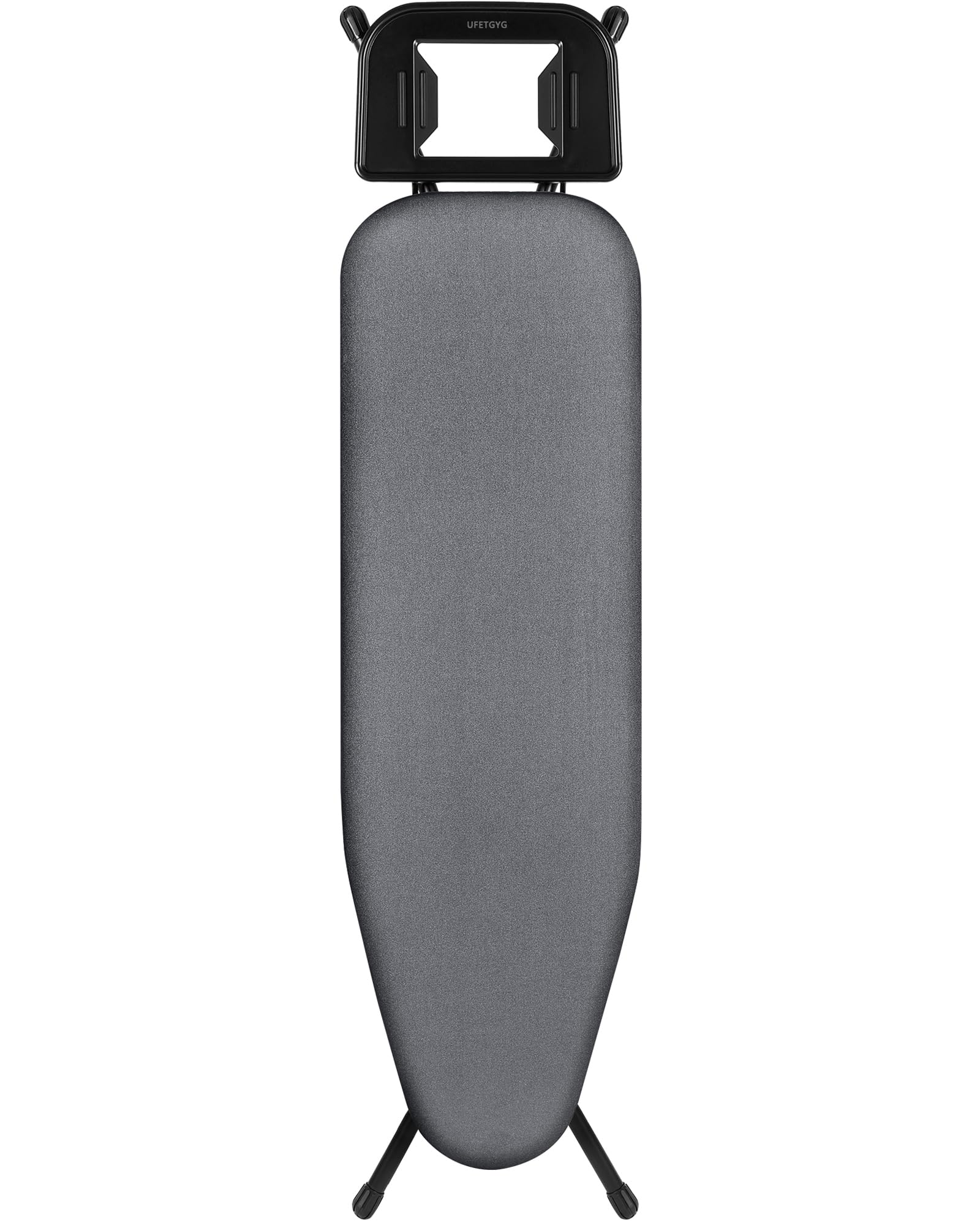 Classic Ironing Board 43" X 13" W/with Iron Rest | Full Metal Construction| Height Adjustable | Heat & Scorch Resistant Fabric | Anti-Skid Feet | Easy to Fold (Dark Grey)