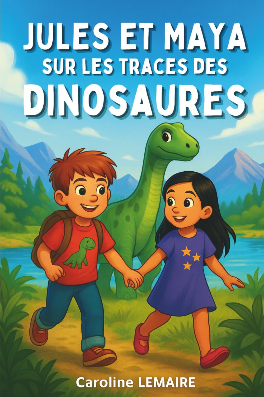 Jules et Maya sur les traces des dinosaures: Un livre illustré d'aventure et d'amitié pour enfants de 4 à 8 ans : Une histoire du soir sur la confiance et le courage pour les passionnés de dinosaures