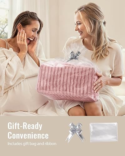 Miniatura 5 de Blissful Diary Flannel Diaper Caddy Organizer, included Gift Packaging, Cozy Nursery Storage Basket, Gift for Baby Shower, Newborn Essentials, Blush