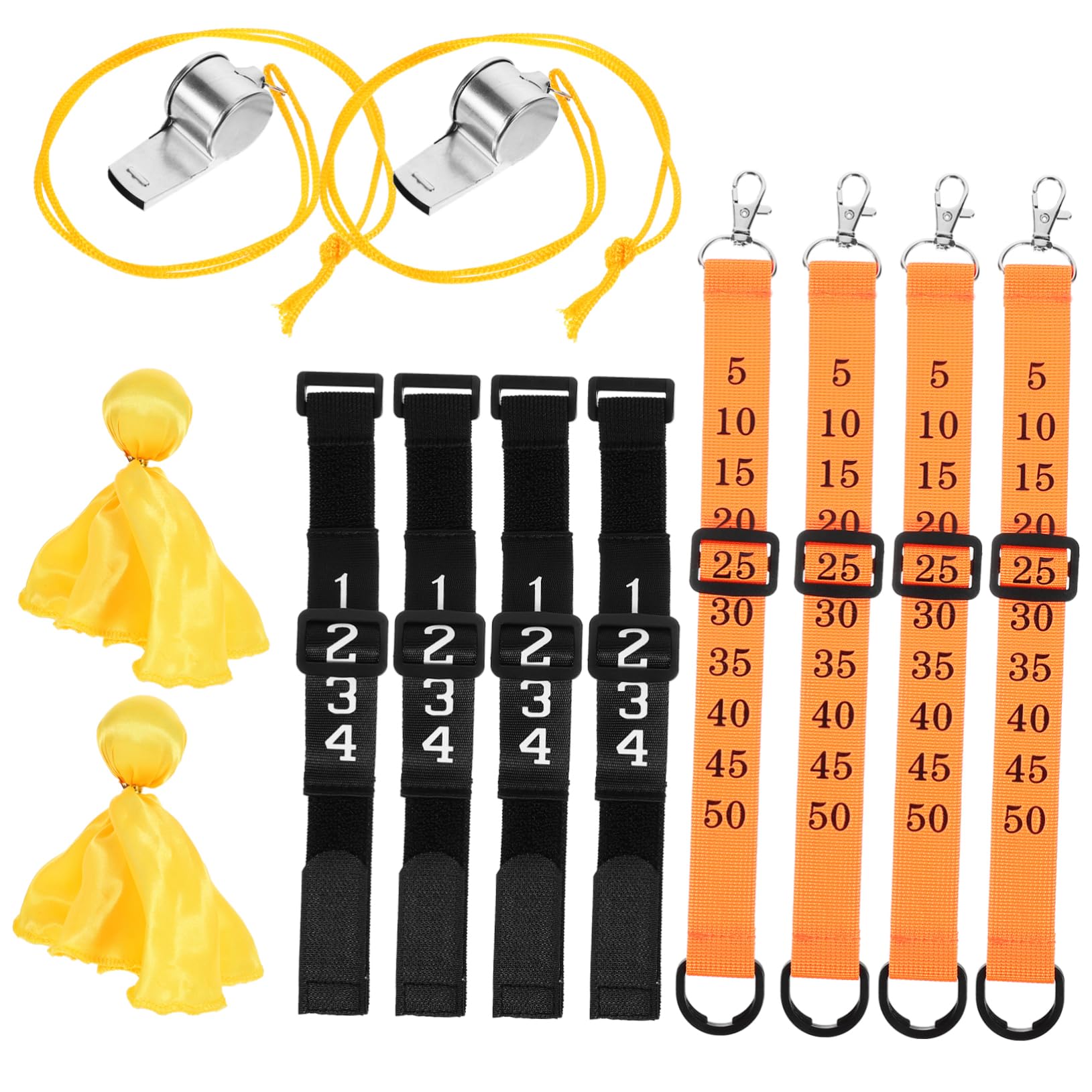 Toyvian Drapeaux De Sport De Football Clip Chaîne Numéroté Kit De Football Tenue D'arbitre Équipement De Football Kit D'arbitre Standard Clips Polyester