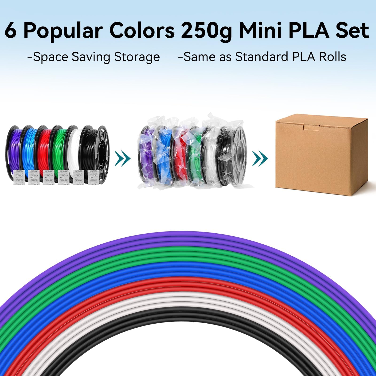 Dynta 3D Printing Filament - 6 Colors, Beginner Friendly -9 Dynta 3D Printing Filament - 6 Colors, Beginner Friendly -9