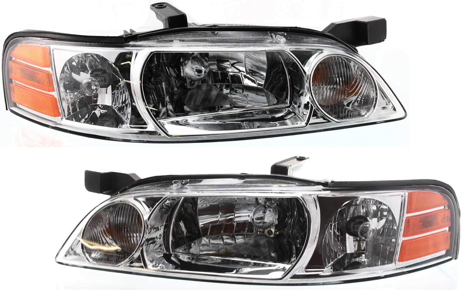 Garage-Pro Headlights Assembly Pair For Nissan Altima 2000-2001, Driver and Passenger Side Halogen With Bulb(s) Replaces# 260100Z825 260600Z825