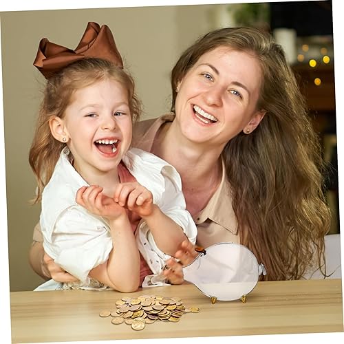 Miniatura 4 de STOBOK Banco de monedas de cerdo de vidrio lindo hucha de cristal claro banco de monedas de ahorro de niños caja de dinero juguete 7.1x4.7 in