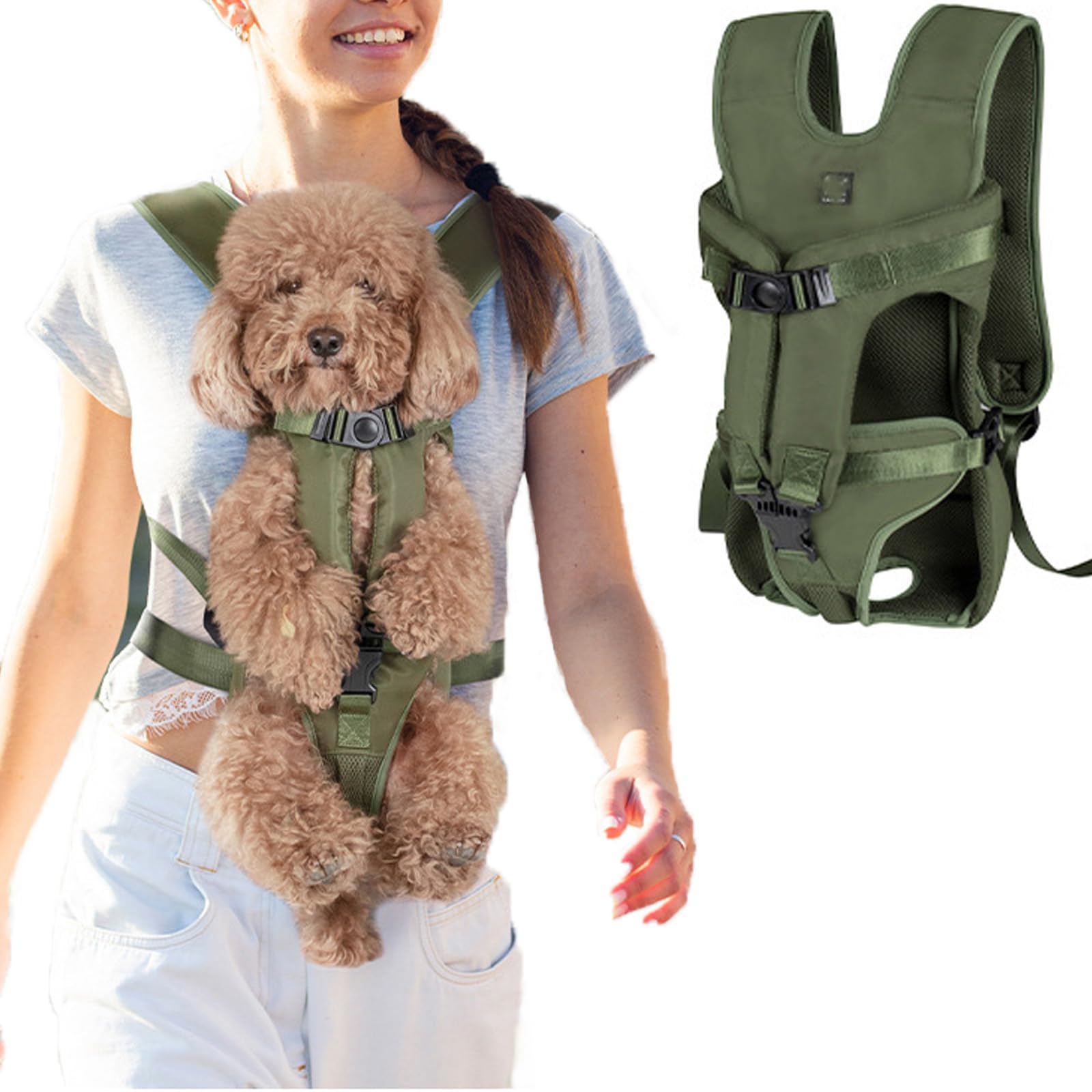 A,XL,Hundetransporter für kleine Hunde, Katzenrucksack, Freisprech-Reisetasche für Katzen und Hunde, Haustier-Fronttrage-Rucksack