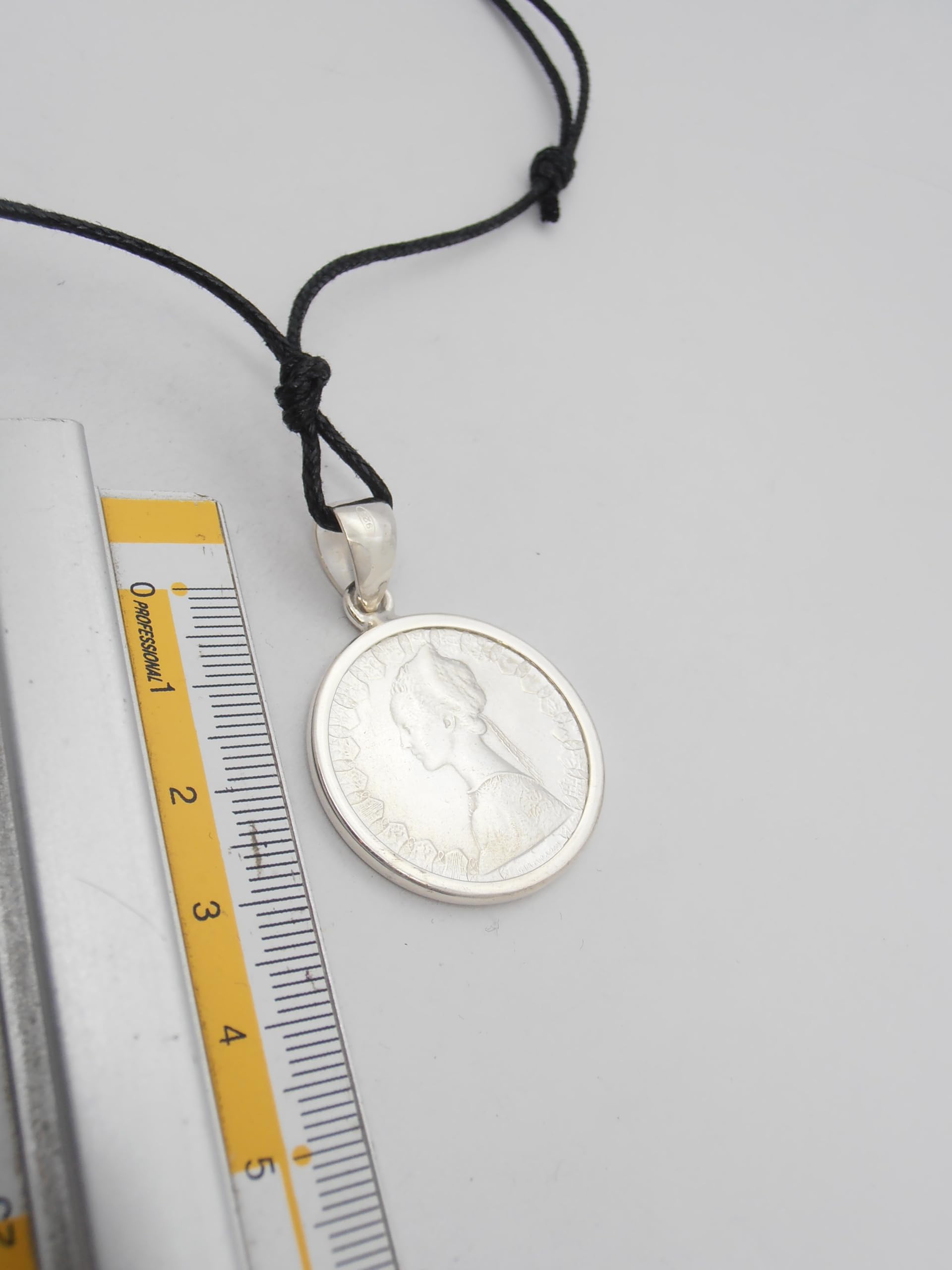 Ciondolo in Argento 925 con 500 Lire d'Argento serie Caravelle - Pendente con Girocollo