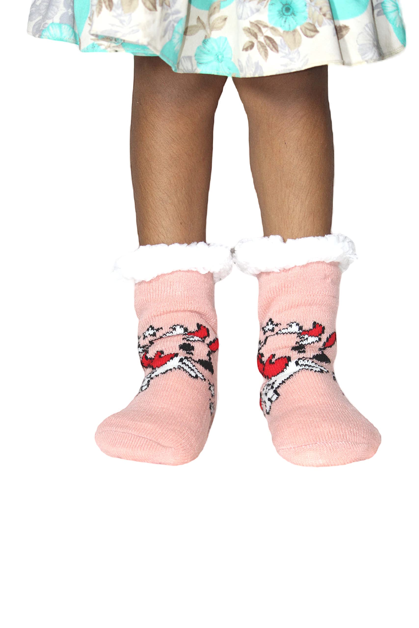 Baby Boys/Girls/Infants Winter Warm Socks Gentle Grip Thermal Animated Cartoon Design_Pack OF 01_SCK001(3-7 Years) Winter Warm Socks