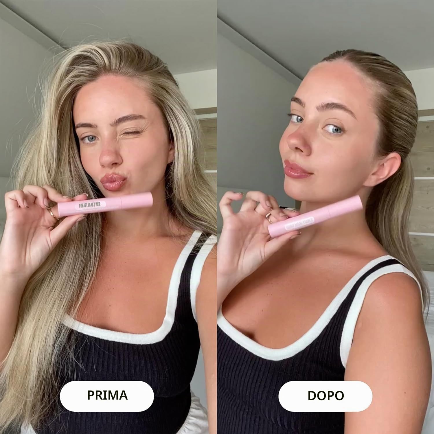 HAIR BURST Baby Hair Tamer – Stick per Capelli Ribelli, Anti-Crespo e Anti-Umidità – Con Oli Naturali di Cocco e Argan – Tenuta Non Grassa, Facile da Applicare – Vegano, 95,6% Ingredienti Naturali