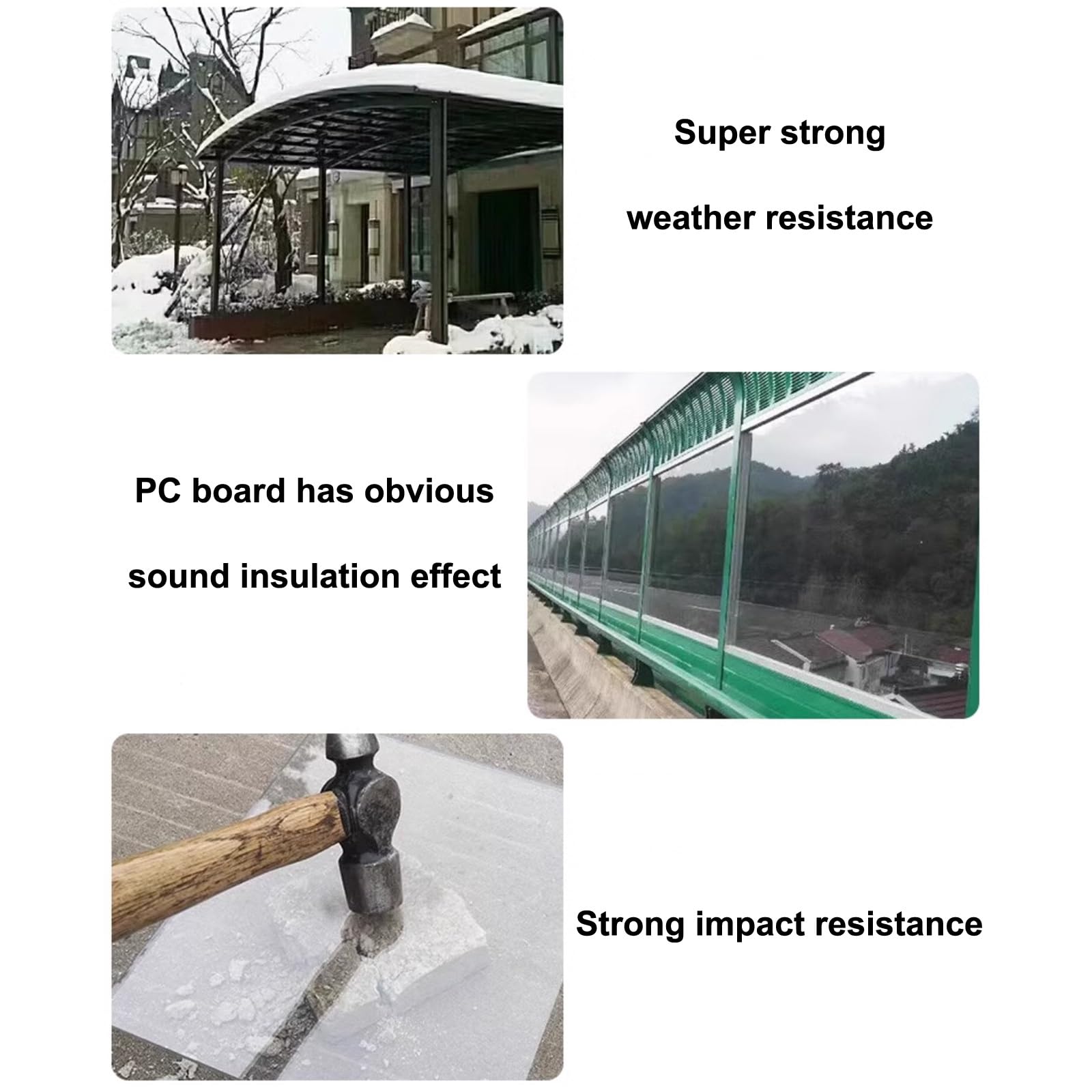 Paneles de invernadero de policarbonato transparente de 2 mm de corte fácil, ideales para patios y divisores, 100 x 400 cm y resistentes a la intemperie, perfectos para proyectos al aire libre
