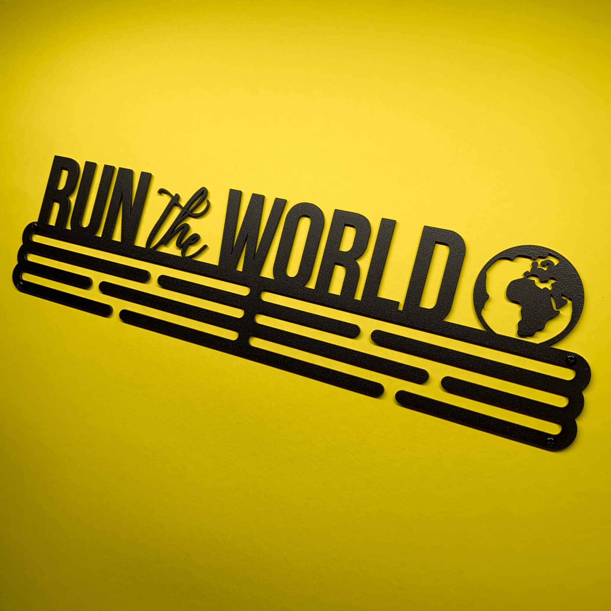Run The World Colgador de medallas | Medallero Acero | Medal Holder dispaly Hanger | Medalla Percha