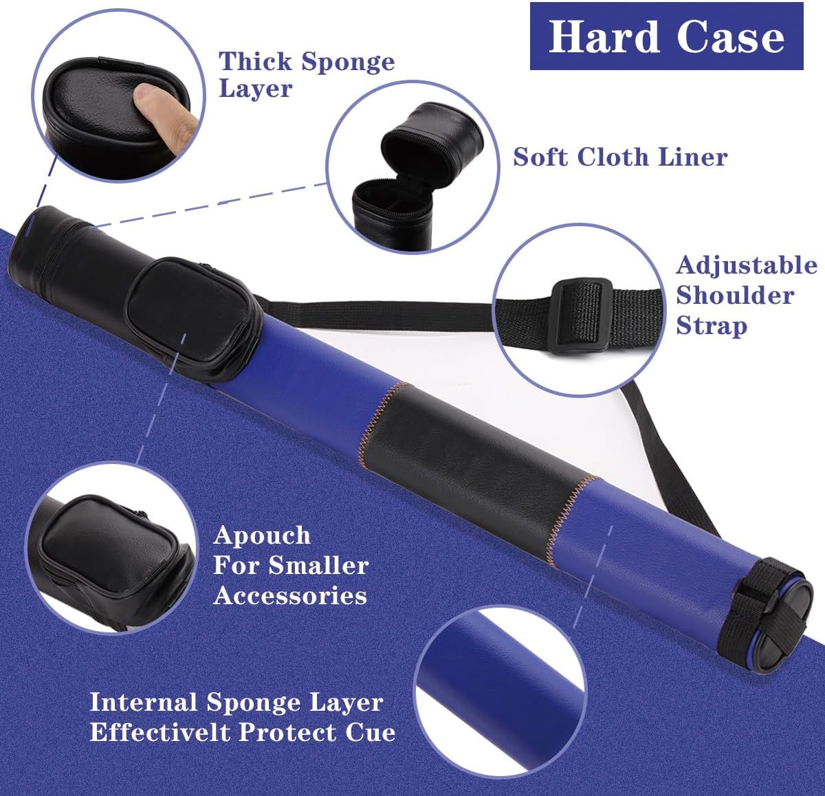 10mm11mm12mm13mm Billiard Pool Cue Stick Set, 20 oz 58 inch Canadian Maple Cue Stick Irish Linen Wrap, Cue Stick for Beginner, Commercial and Home Entertainment