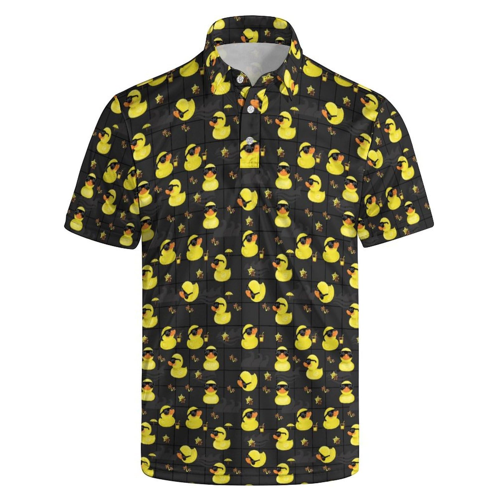 Men's Funny Golf Shirt Short Sleeve, Casual Polo Shirts for Men