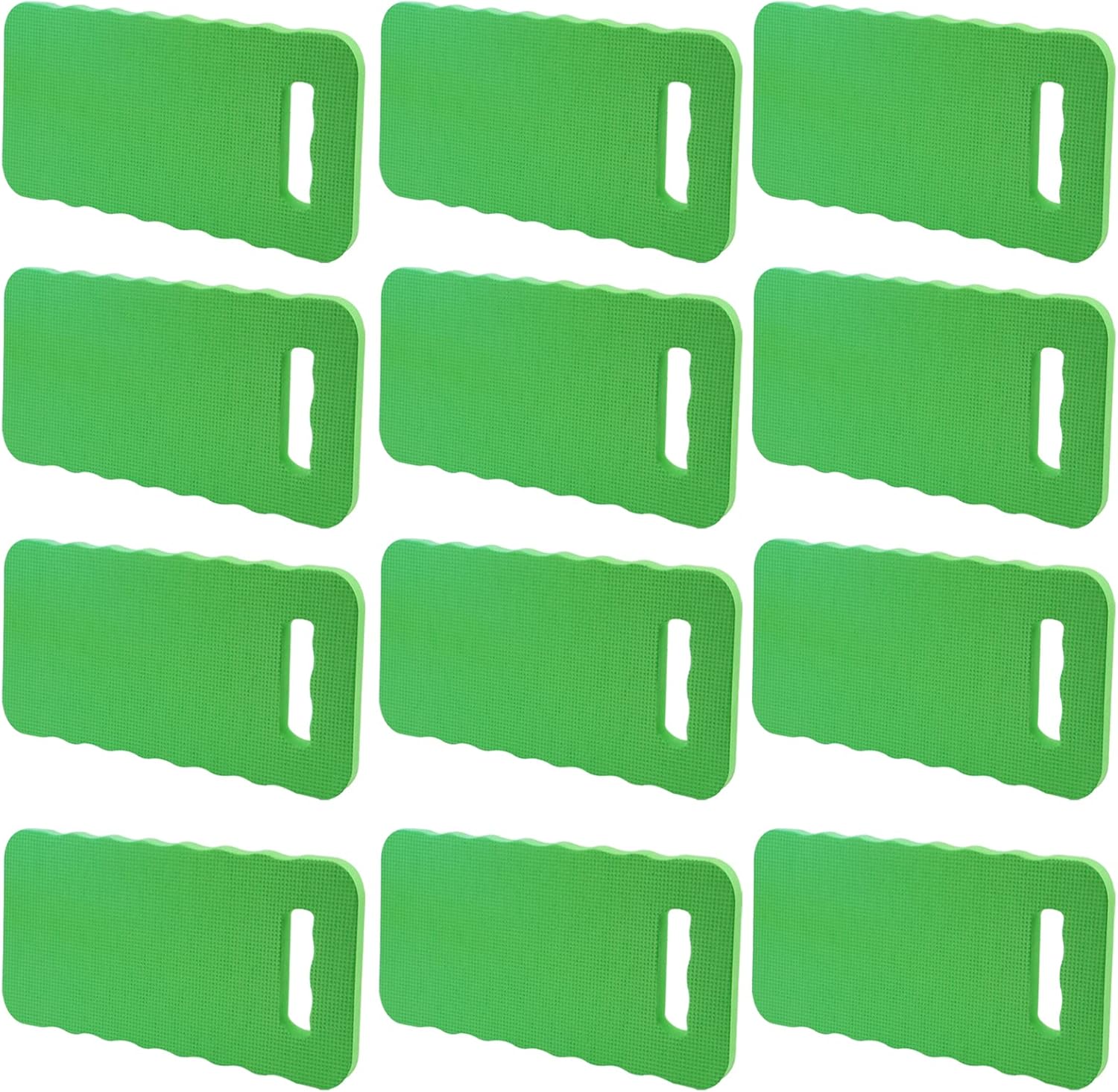 PINGEUI 12 Pack 15.7x7x0.78 Inches Green Garden Kneeling Pad, Thick Garden Kneeler Pad Kneeling Mat, Garden Knee Cushion for Gardening Floor Cleaning Yoga Exercise