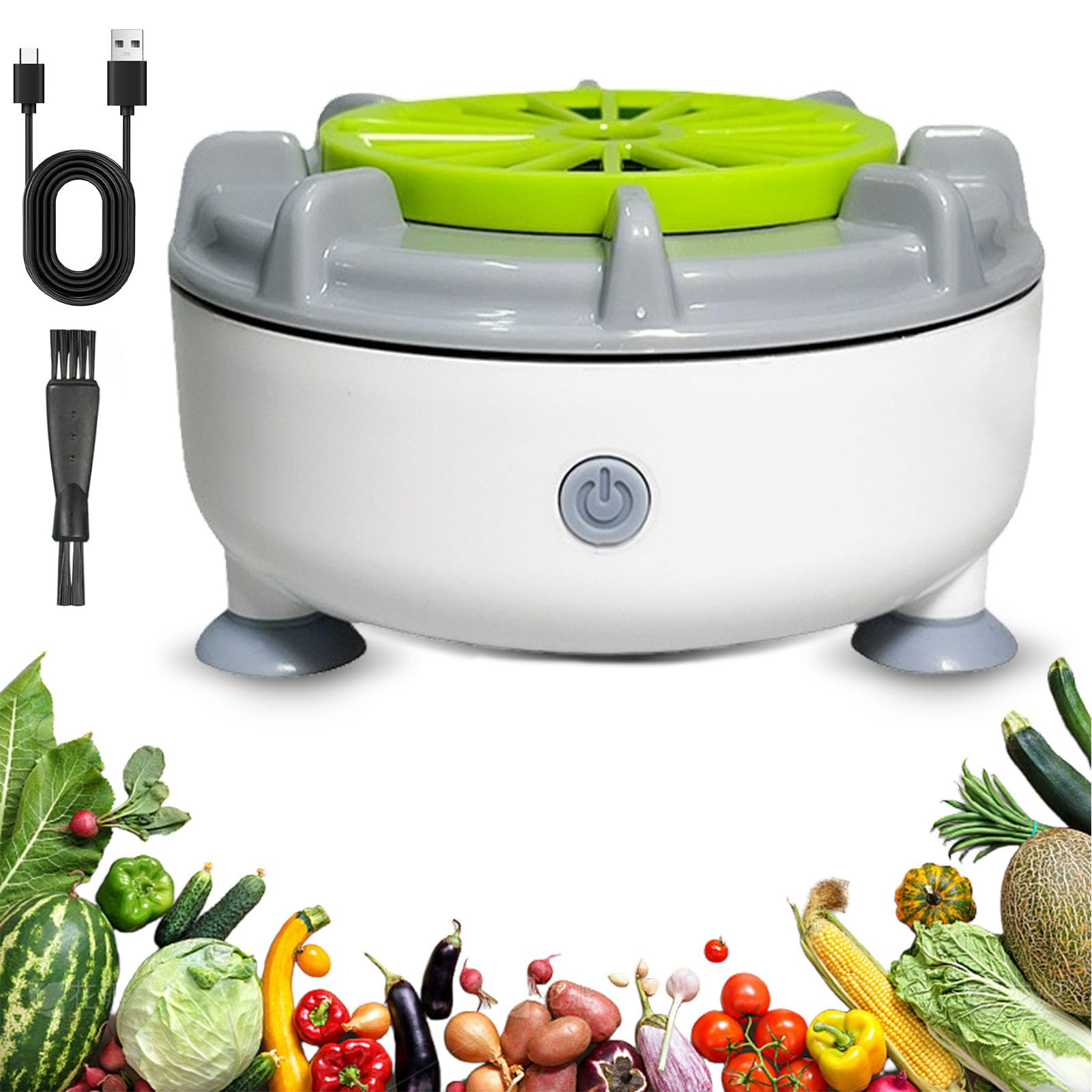 Efficient Portable Fruit and Vegetable Washers, Fruit and Vegetable Cleaning Machine, Electric Fruit Cleaner for Washing Fruits, Vegetables, Grain,