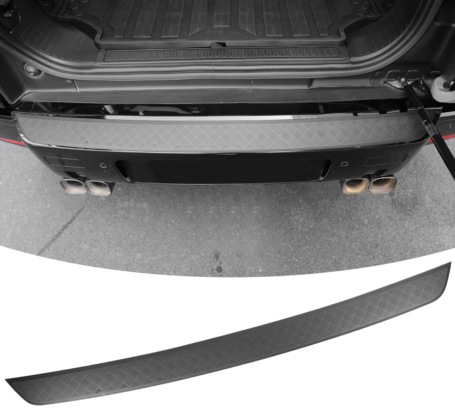 Rear Bumper Anti-Scratch Guard Protection Cover Compatible with 2020-2025 Land Rover Defender 90 110 130 Decoration Armor Protector Trim Exterior Accessories
