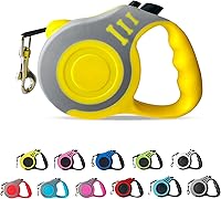 Vista 9 de Correa retráctil para perros pequeños y medianos, automática, telescópica, para mascotas, 10/16 pies, duradera y práctica, con recipiente plegable