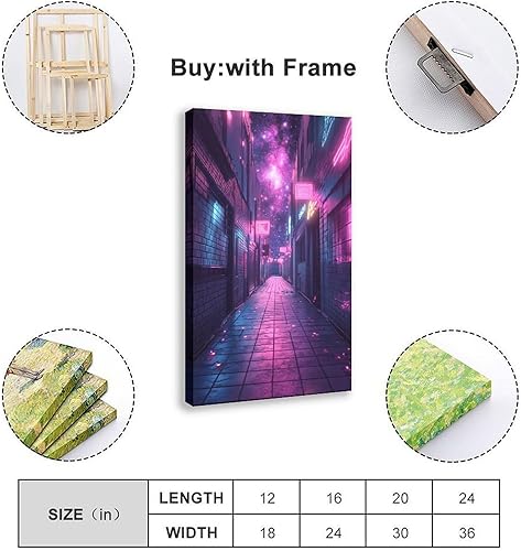 Miniatura 2 de 80s Inspired Neon Futuristic Poster  Retro Sci-Fi Glow Art  Unique Synthwave Home & Office Décor Canvas Poster Wall Art Decor Print Picture