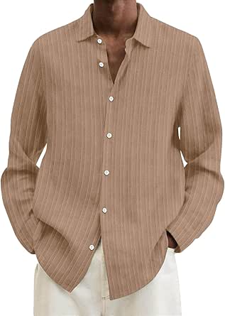 Chemise Homme Manches Courtes UHouse - Col Mao, Légère, Respirante, Coupe Décontractée, Pour été, Bureau, Loisirs