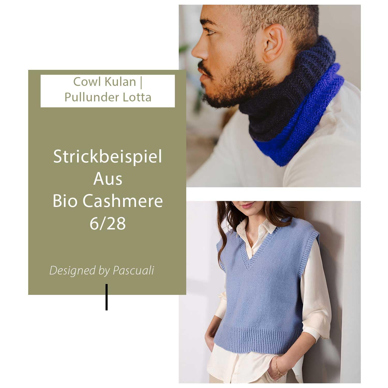 Pascuali Bio Cashmere 6/28. Strickwolle aus 100% Kaschmirwolle Wolle zum Stricken und Häkeln, 4 Knäuel - 100 g - Farbe:Rosenquarz 10