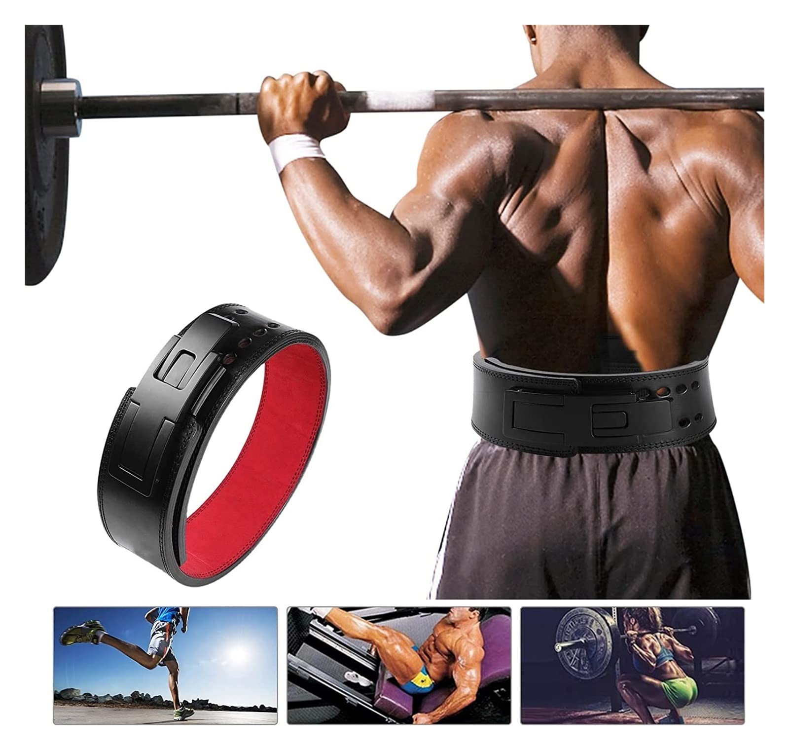 Gürtel für Gewichtheber 13 mm Lederhebel-Gewichthebergürtel, perfekt für Kniebeugen, Gewichte, für Männer und Frauen, Fitnesszubehör, Powerlifting-Gürtel, Kreuzheben, Bodybuilding