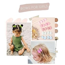 2 Baby Hair Clips Fully Lined Bows Tiny Alligator Clips for Infants and Toddlers in Pairs