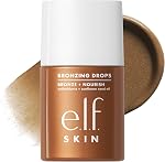 F.F.E. SKIN Gouttes de bronzage, sérum teinté visage liquide avec vitamine E & Huile de tournesol, Finition de mijot, Vegan & Sans cruauté, or rose