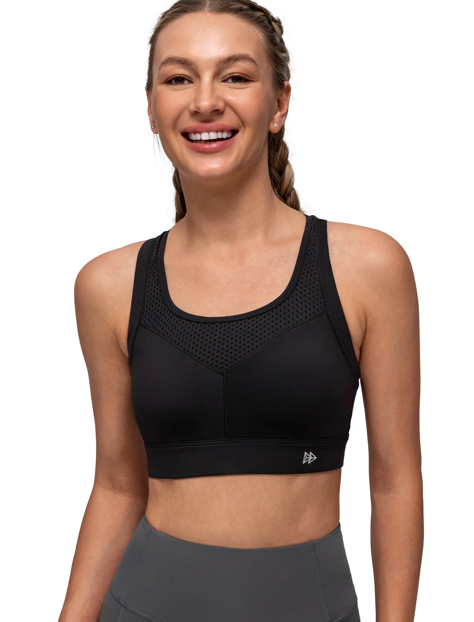 Yvette Soutien-gorge de sport dos nageur pour femme, soutien élevé, soutien-gorge de sport avec coussinets cousus