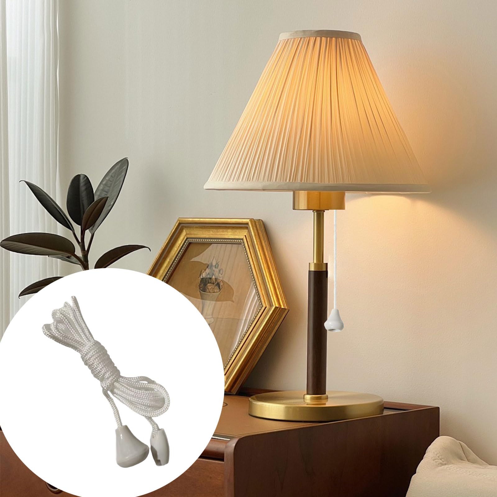 10Pcs Nylon Bathroom Light Pull Cord String Replacement Ceiling Switches Pull Cord With Connector Pull Chain Easy To Use