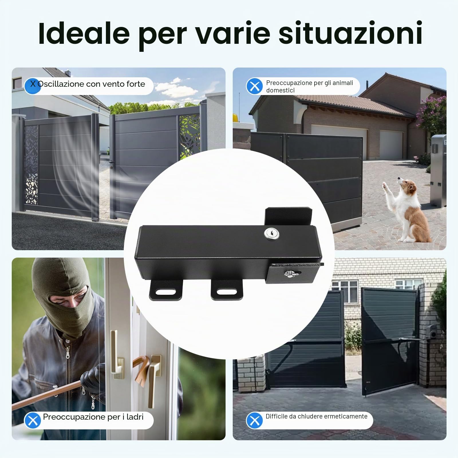Serratura elettrica automatica DC 24 V, chiavistello per cancello resistente, apertura in 1s