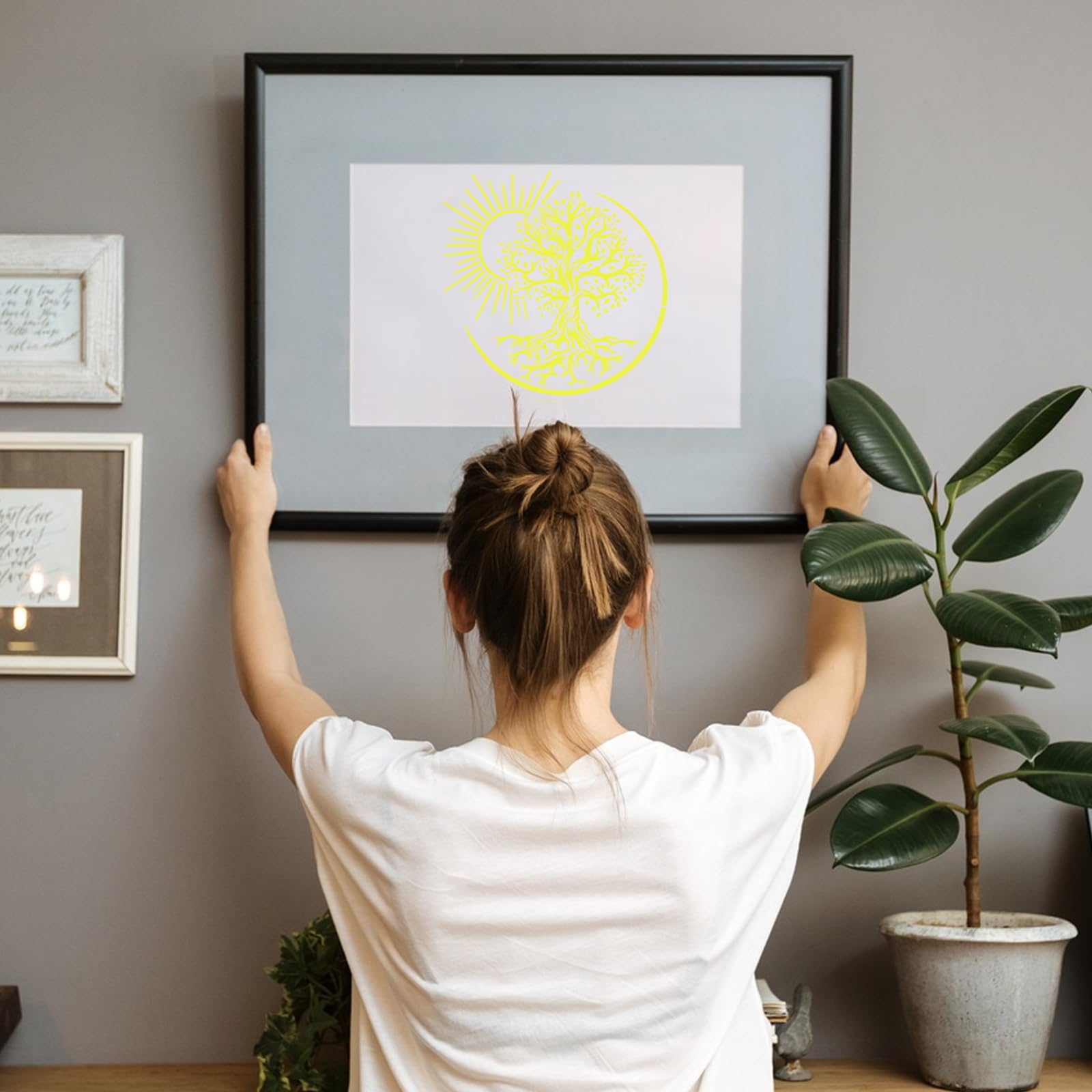 Set Da 16 Stencil Riutilizzabili Albero Della Vita – Per Pittura Su Pareti, Legno, Tela