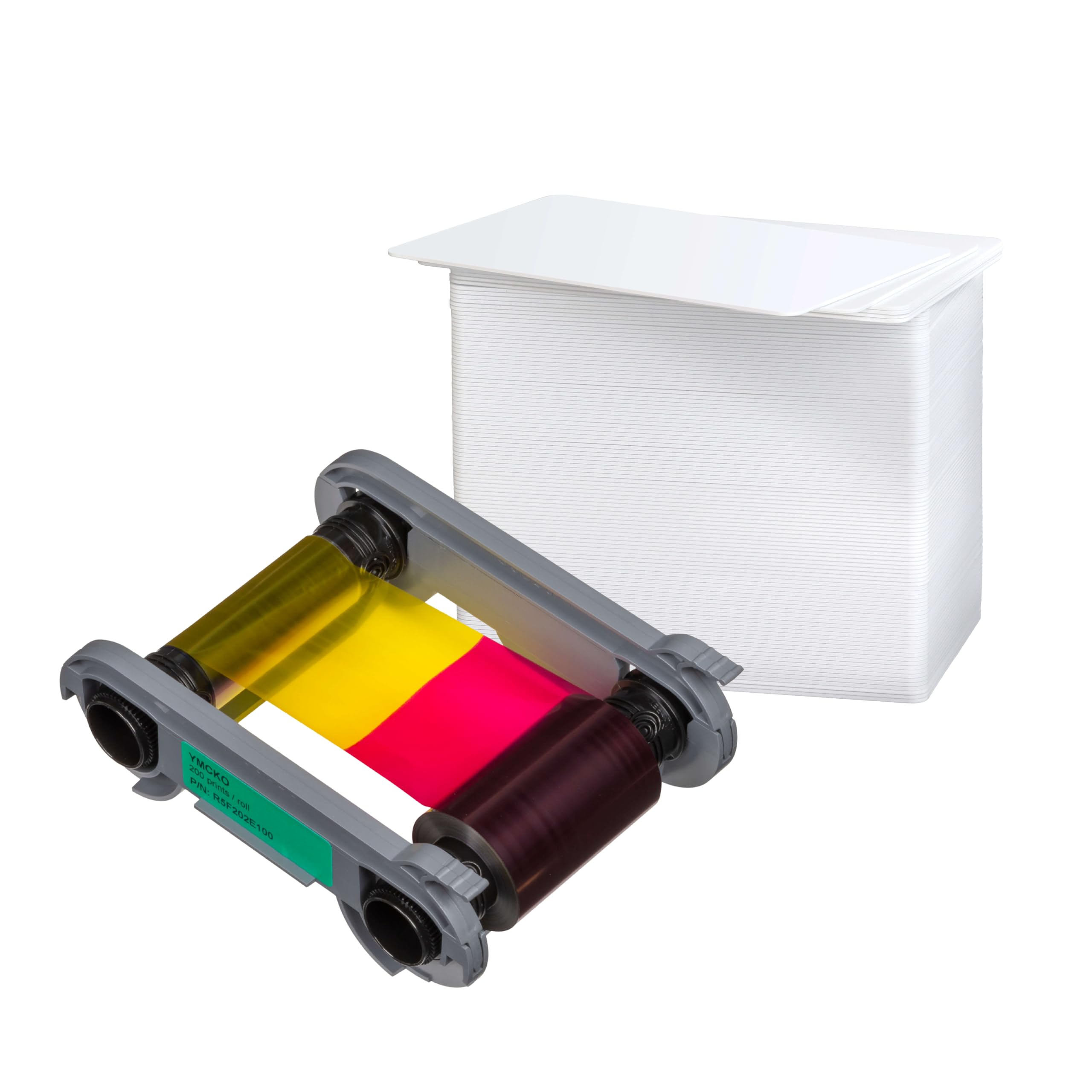 Evolis Primacy Zenius 2 Farbband mit 100 Plastikkarten Karten weiß [ R5F202E100 ]