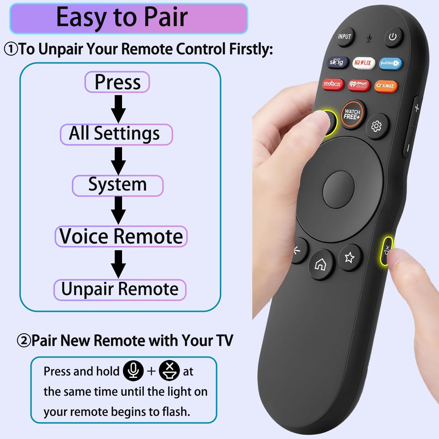 Telecomando vocale di ricambio universale compatibile con Vizio Smart TV XRT270 XRT260 XRT140 XRT136 FHD 4K QLED UHD SmartCast TV serie (D/V/M/P Series 4K/Quantum/Quantum Pro)