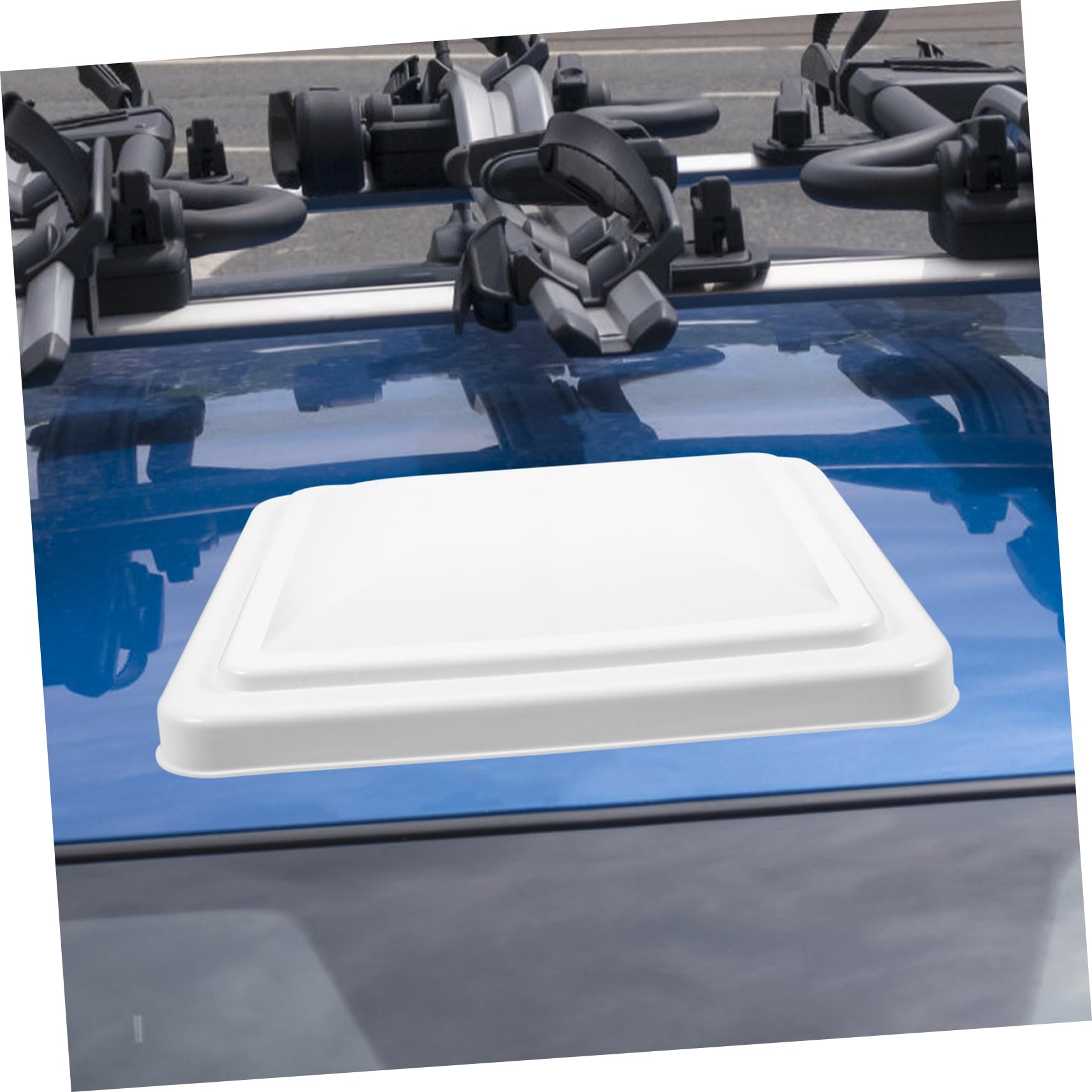 CHILDWEET Copertura in Plastica Bianca 14x14 Pollici Isolante Termico e Ventilazione Efficiente per Ventilazione Finestra Camper per Sfiato Bagno Rv