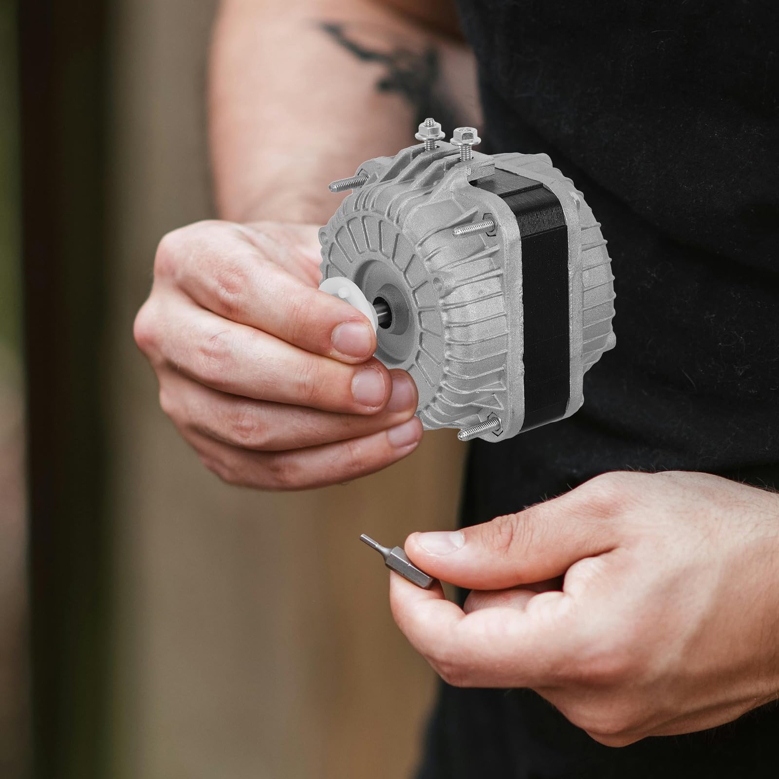 Homoyoyo Hochgeschwindigkeits Kondensatorlüftermotor Yzf10 20 für Gefrierschränke und Kondensatoren 33 W Metallmotor mit 1380 U/min 220 V für Gewerbliche Kühlgeräte und Arbeitsbereiche