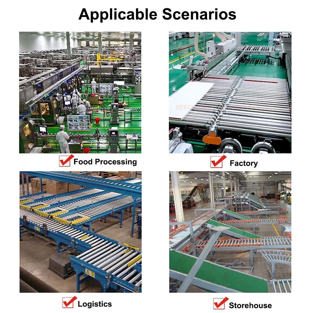 Rouleau De Convoyeur Non Alimenté En Acier Inoxydable, Diamètre 25mm, Longueur De Surface Du Tuyau 100mm 200mm 300mm 400mm 500mm 1 Pièce(25x100mm)