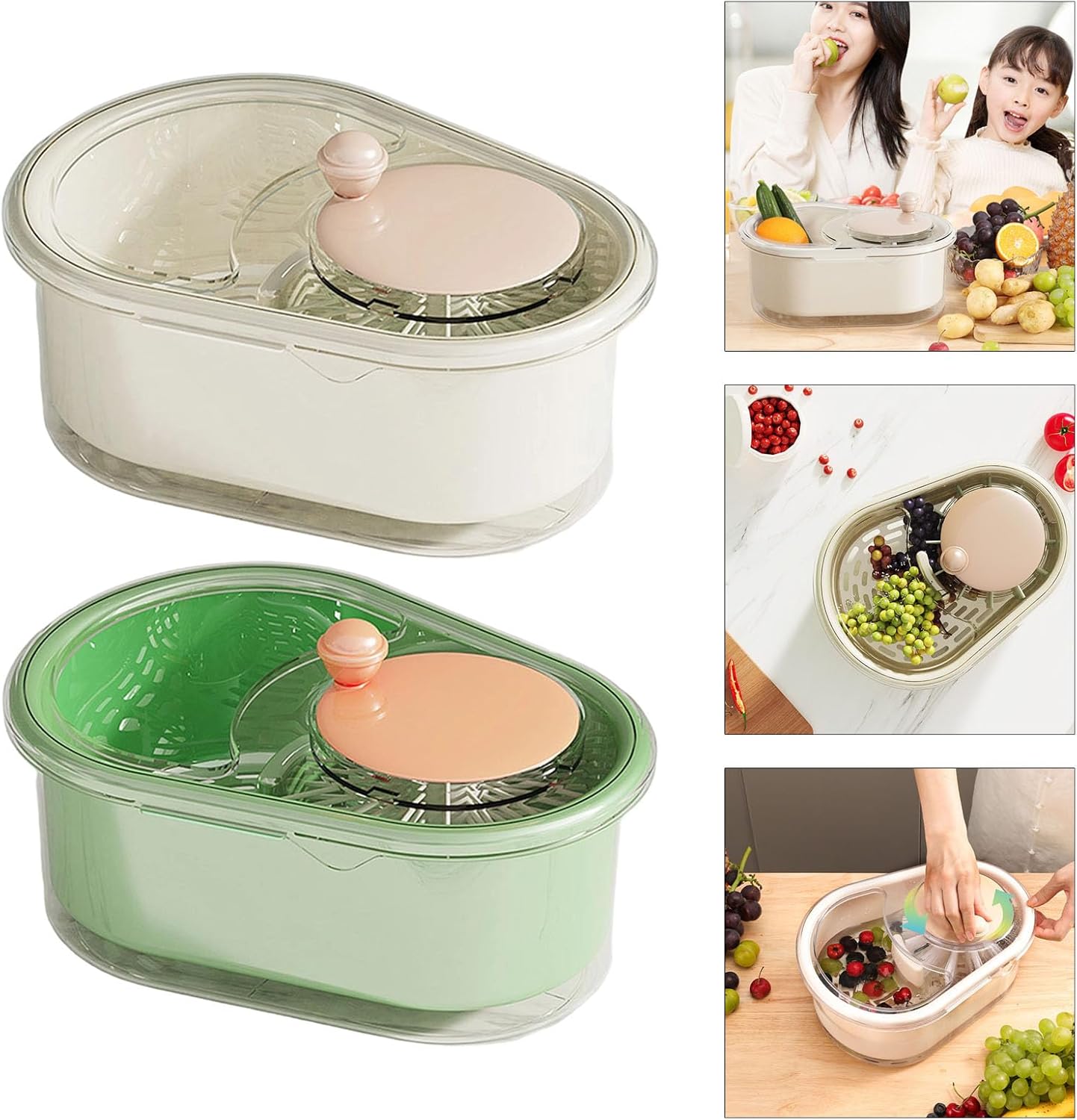 Sturdy ABS Fruit Spinner Practical Kitchen Spinner Ideal for Quick and Efficient Kitchen Use Vegetable Basket
