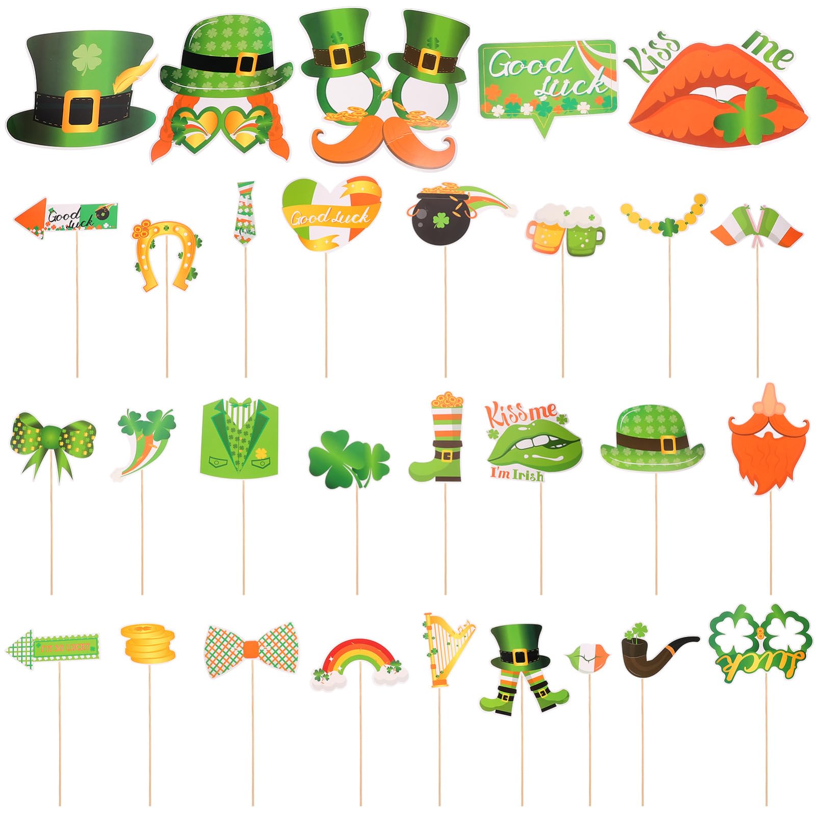 Cabilock 4 Sätze Foto Requisiten Bezeichner Ornament-Anhänger Verkaufsstand Etikett Tülle faschingsdekoration karnevalsdekoration lustige fotoautomaten Requisiten Partyschmuck Papier Green
