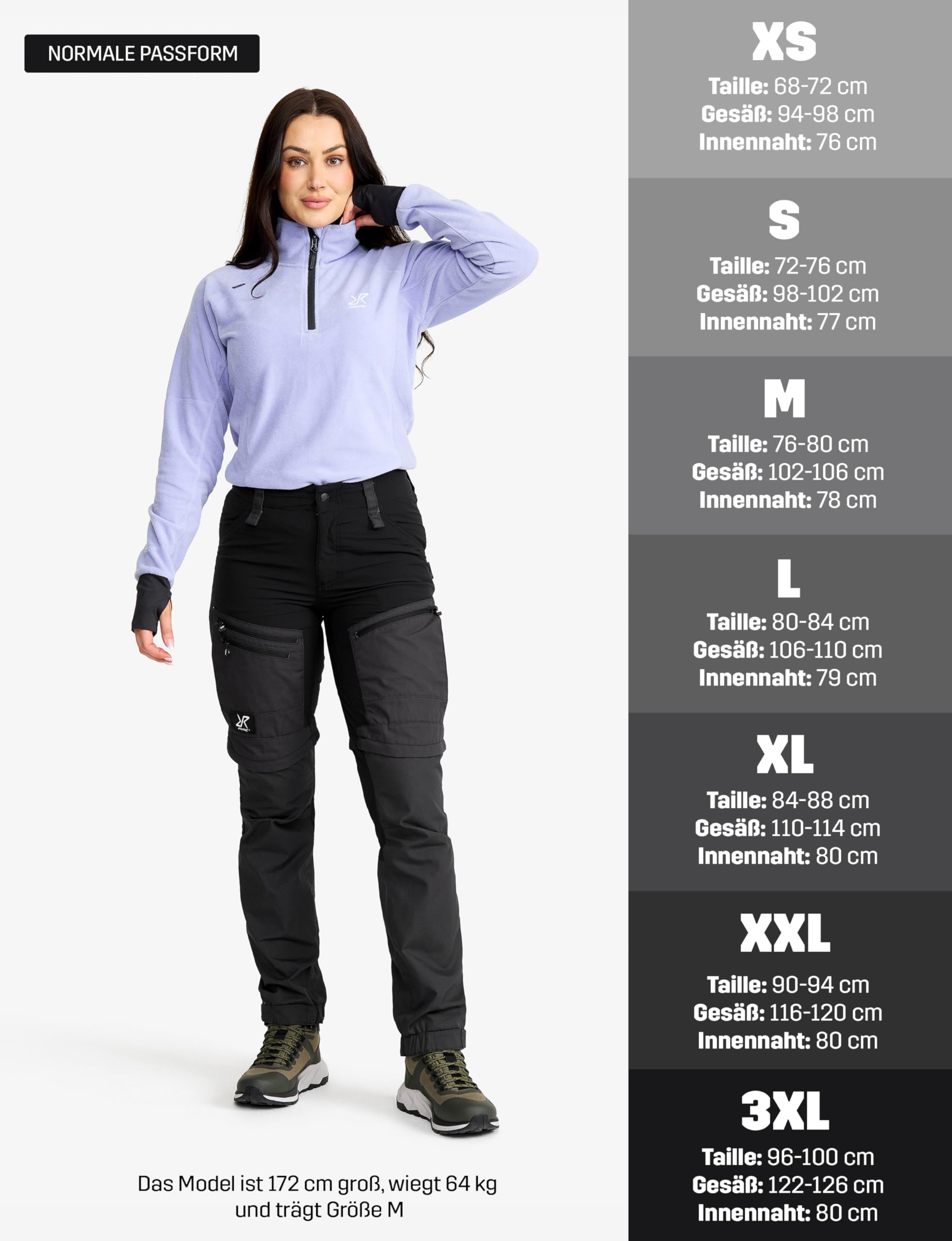 RevolutionRace Damen RVRC GP Pro Zip Off Pants, strapazierfähige, belüftete und wandelbare Hose für alle Outdoor-Aktivitäten