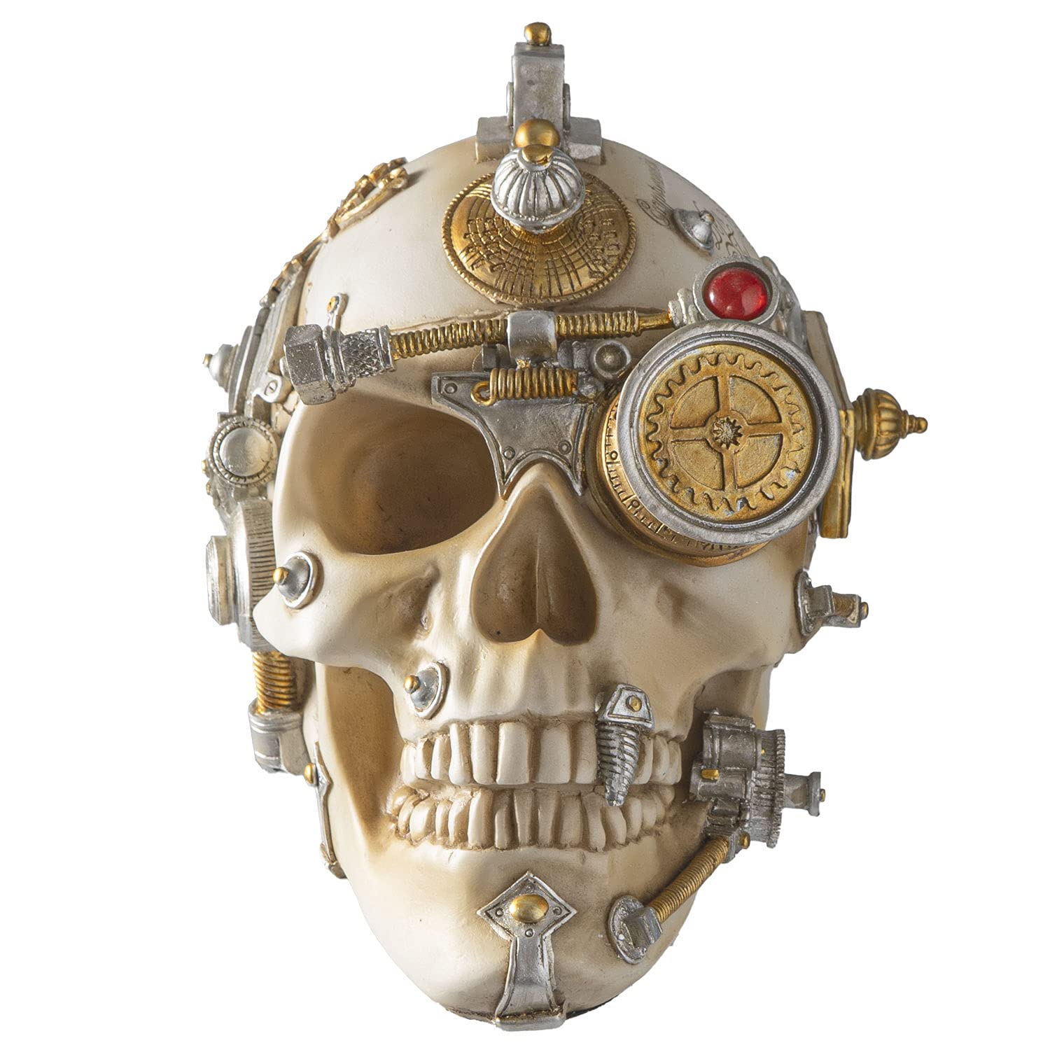 Cerveau steampunk Erasmus Darwin Steam Cerebrum résine objet décoration insolite scientifique
