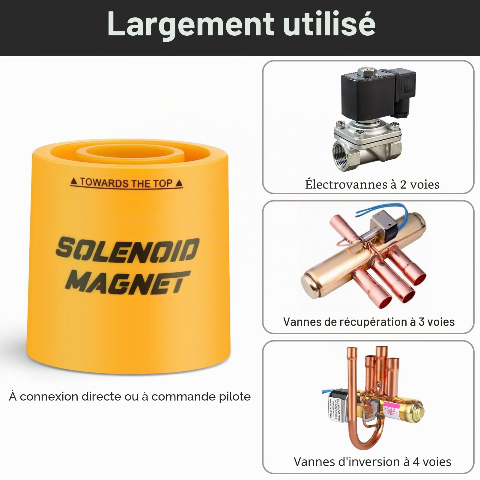 Aimant solénoïde pour électrovanne #TLMKC, outil de dépannage de vanne électromagnétique 18 mm, compatible avec la plupart des vannes industrielles, 1 pièce