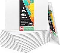 Vista 20 de ARTEZA Paneles de lienzo para pintar, 28 piezas, 5 x 7, 8 x 10, 9 x 12, 11 x 14 pulgadas, algodón, imprimados en yeso, suministros de arte