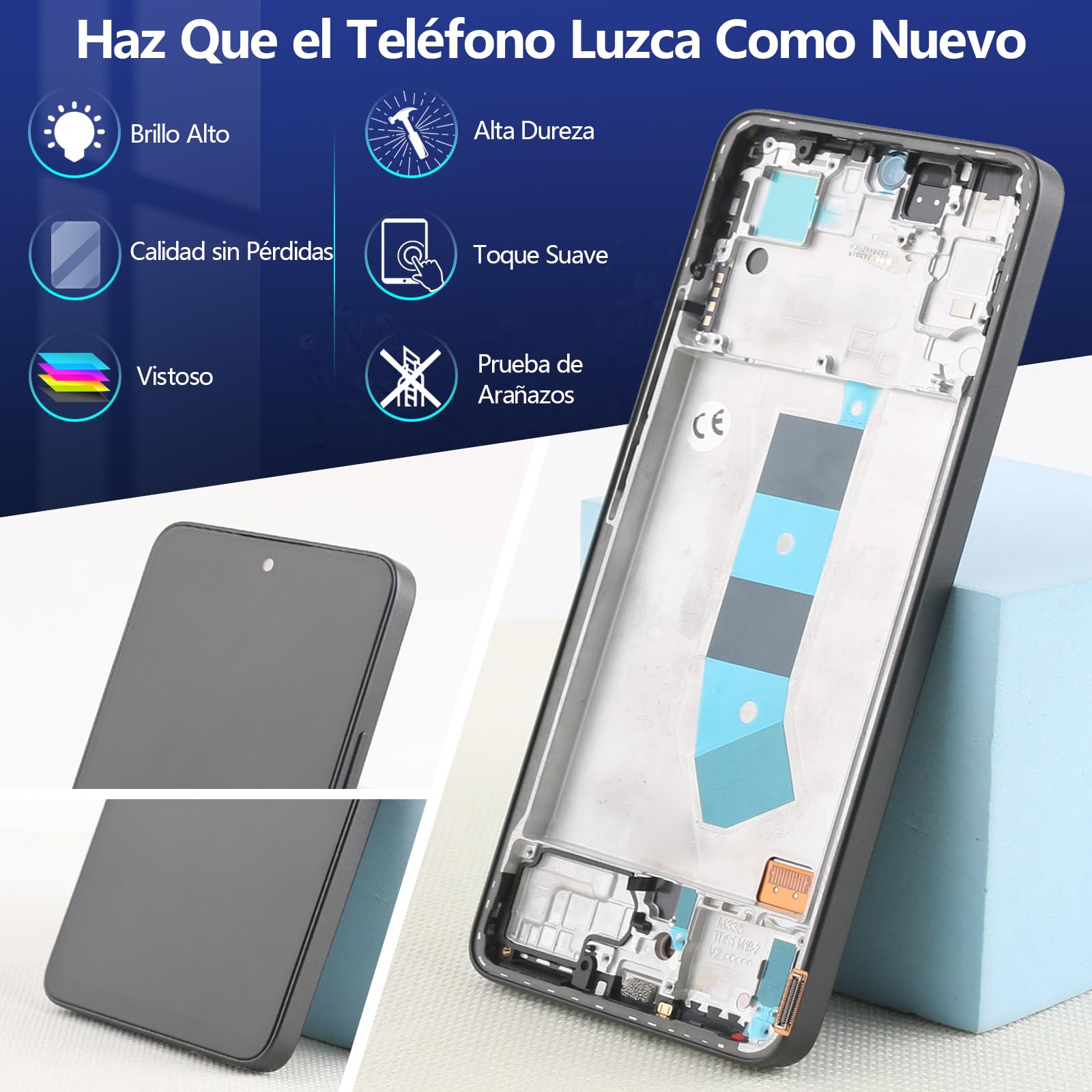 RongZy Pantalla para Xiaomi Redmi Note 13 4G 23124RA7EO LCD Reemplazo de Pantalla LCD para Xiaomi Redmi Note 13 4G LCD Digitizer Pantalla táctil Montaje Reemplazo con Herramientas (Negro con Marco)