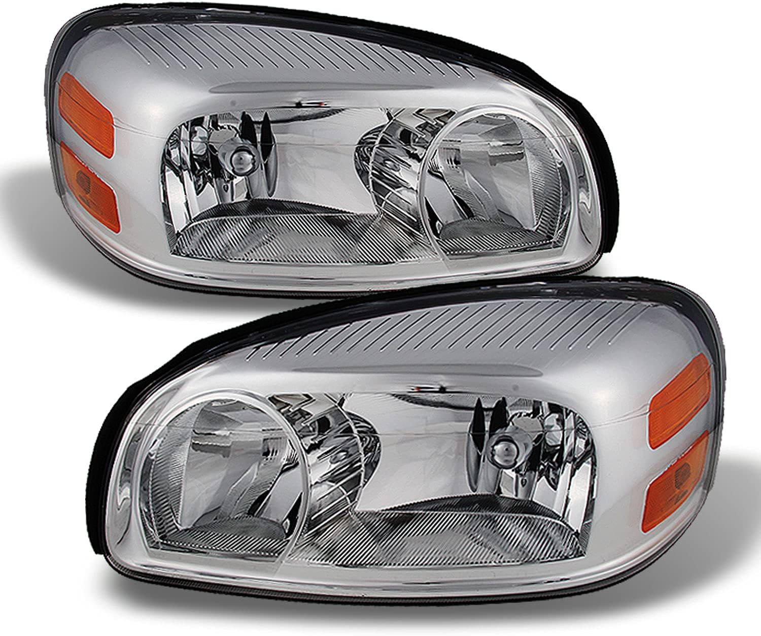 AKKON - For Montana Uplander Terraza Relay OE Replacement Chrome Headlights Driver/Passenger Head Lamps Pair
