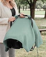 Vista 7 de Blissful Diary Funda de Asiento de Automóvil para Bebé de Muselina 2 en 1, Funda de Lactancia Multiusos para Amamantar, Cubierta de Asiento