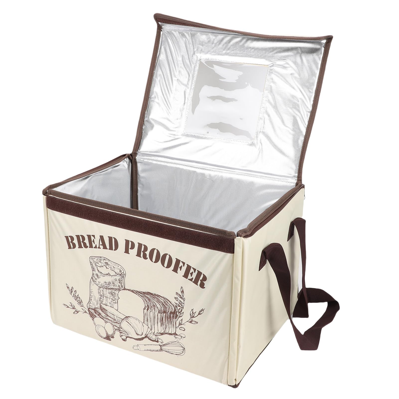 SIXRUN Scatola per la Lievitazione del Pane Lievitatore per Impasto con 3 Zone di Riscaldamento 50-113 ° F Timer 48 Ore Pieghevole 15,7x11,8x11,8 Pollici per Cuocere Pizza, Yogurt (Spina europea 220