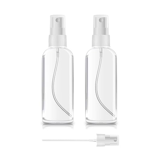 ZEROFIRE 1oz Clear Refillable Spray Bottles 2-Pack