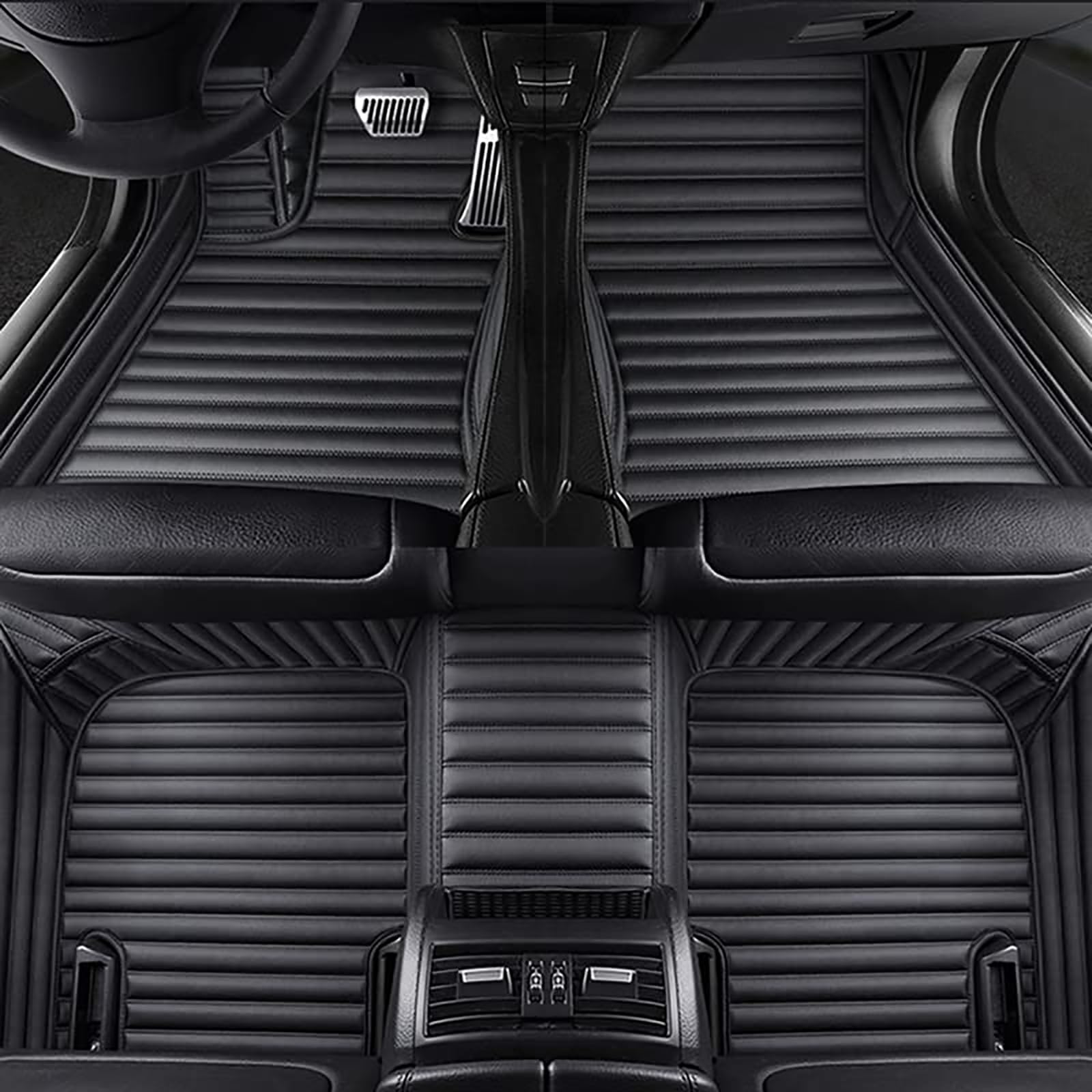 Tapis de sol en cuir Audi Q3 F3 tapis sur mesure luxe couverture complète noir