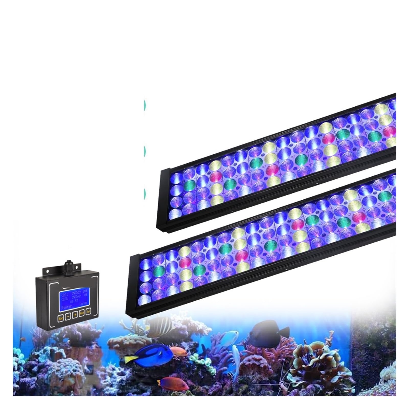 Aquariumlicht, Korallen Lichter for Aquarium Marine Aquarium Lampe Korallenriff Led Angeln Licht for 60-240 cm SPS/LPS Fishbowl Riff Lampe(For 150cm-200cm)